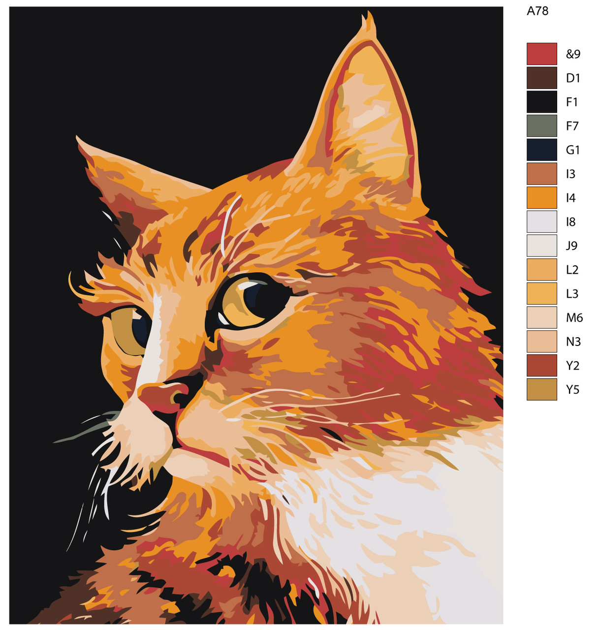 Картина по номерам Недоверчивый рыжий кот 40 x 50 | A78 | SLAVINA - фото 2 - id-p196789562