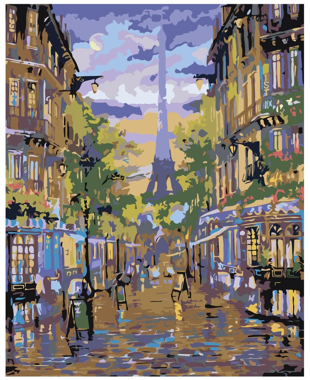 Картина по номерам Ночь в Париже Роберт Файнэл 40 x 50 | RF09 | SLAVINA - фото 1 - id-p196789577