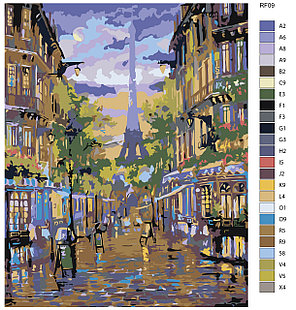 Картина по номерам Ночь в Париже Роберт Файнэл 40 x 50 | RF09 | SLAVINA, фото 2