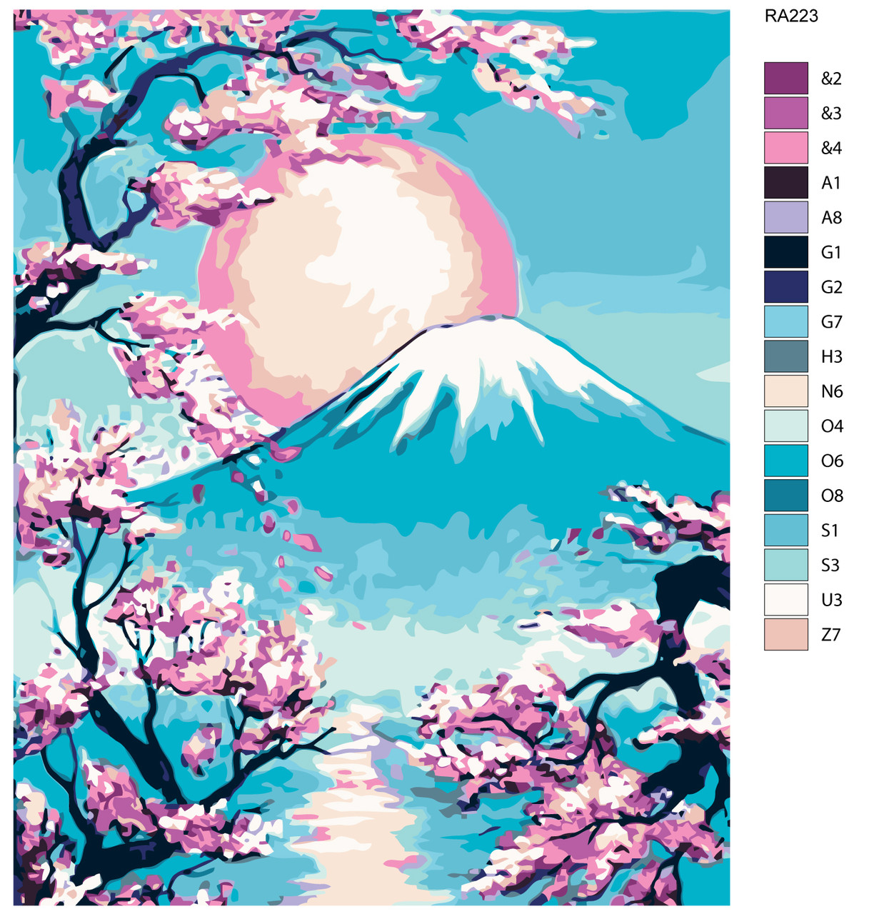 Картина по номерам Весна в Японии 40 x 50 | RA223 | SLAVINA - фото 2 - id-p196790598