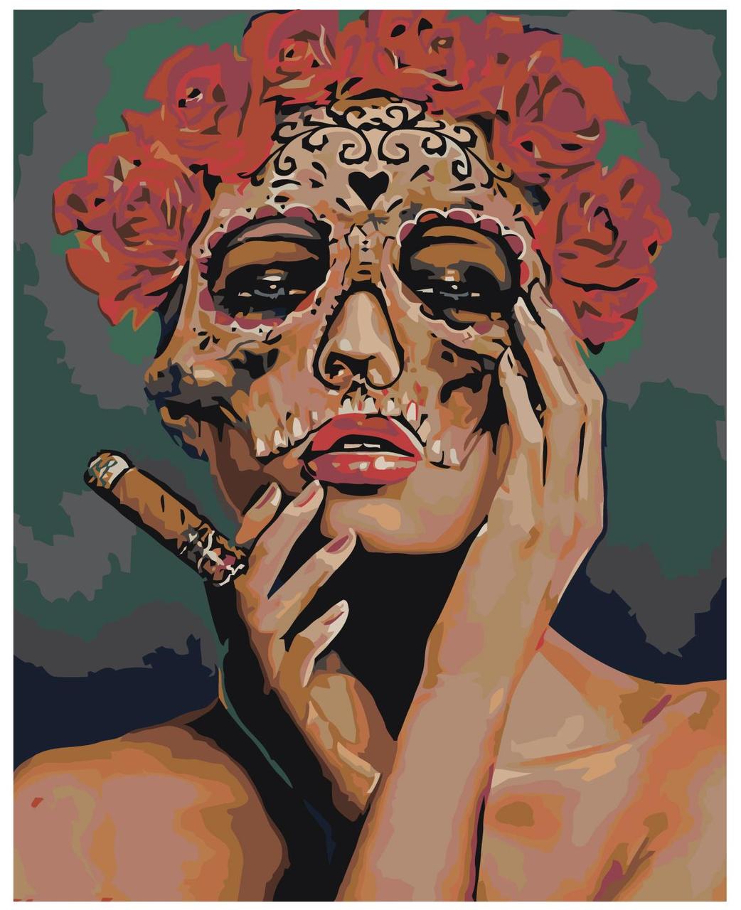 Картина по номерам Девушка с сигарой 40 x 50 | EL001 | SLAVINA - фото 1 - id-p196790618