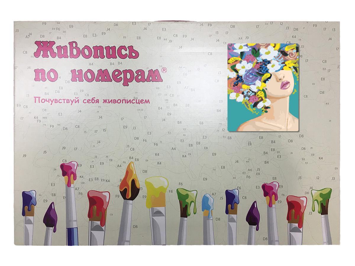 Картина по номерам Девушка с цветами на голове 40 x 50 | RO218 | SLAVINA - фото 3 - id-p196790626