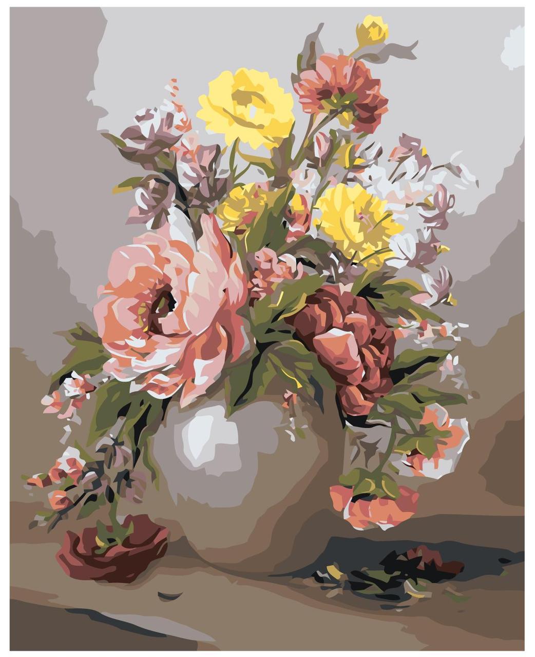 Картина по номерам Цветы в вазе 40 x 50 | Z-AB578 | SLAVINA - фото 1 - id-p196790628