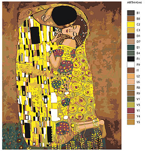 Картина по номерам Поцелуй. Густав Климт 40 x 50 | ARTH-Klimt | SLAVINA, фото 2
