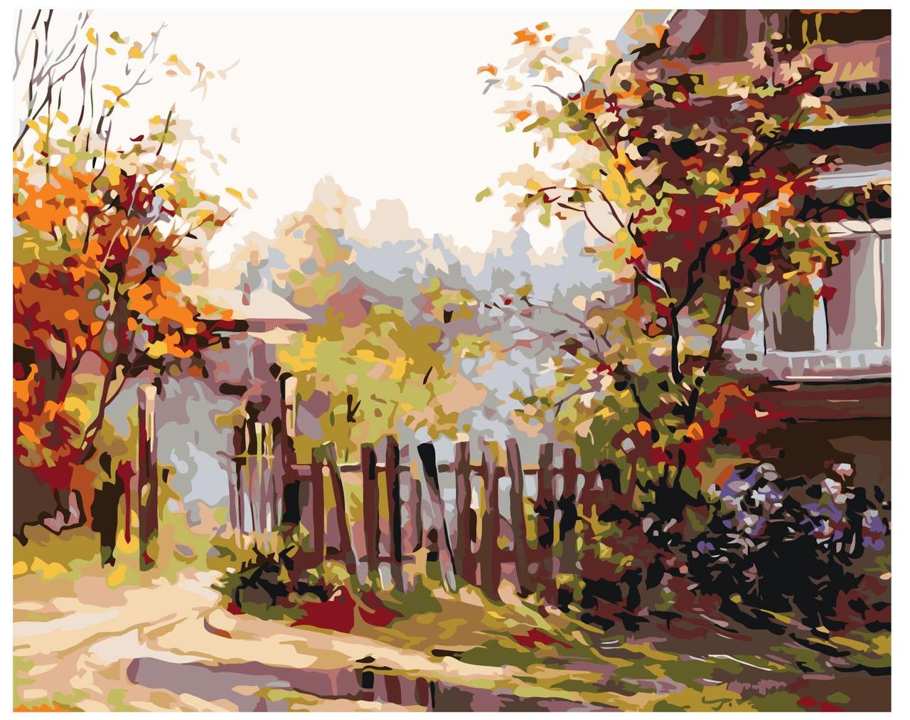 Картина по номерам Осень в деревне 40 x 50 | ARTH-AH273 | SLAVINA - фото 1 - id-p196790650