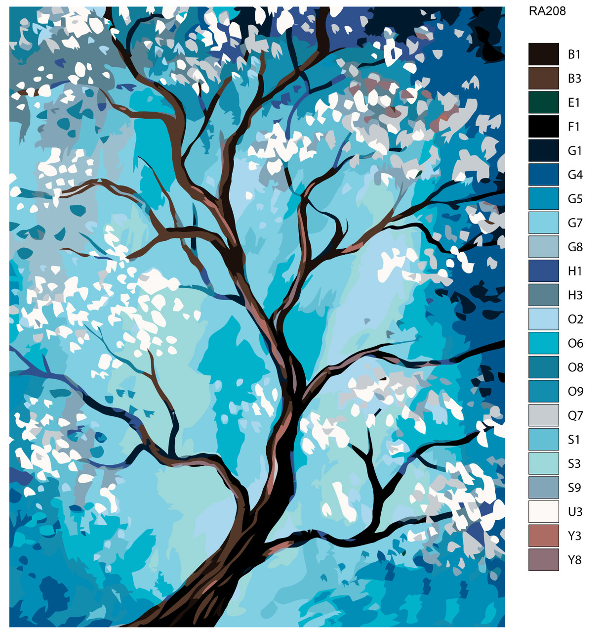Картина по номерам Цветущее дерево 40 x 50 | RA208 | SLAVINA - фото 2 - id-p196790664