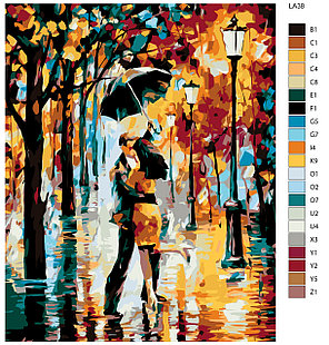 Картина по номерам Прогулка в парке под дождем Леонид Афремов 40 x 50 | LA38 | SLAVINA, фото 2