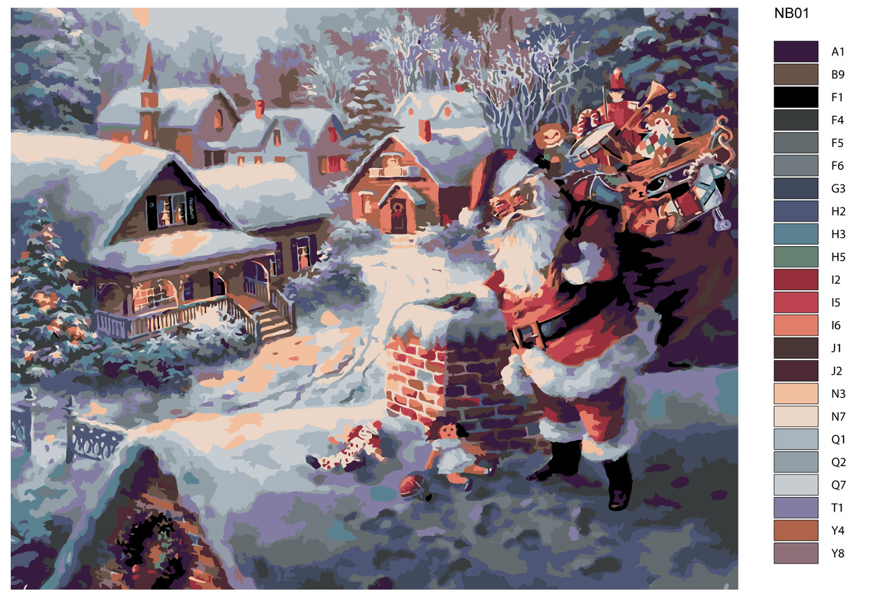 Картина по номерам Рождество Ники Боэм 40 x 50 | NB01 | SLAVINA - фото 2 - id-p196789688