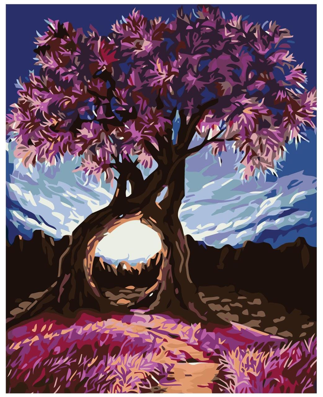 Картина по номерам Розовое дерево 40 x 50 | KTMK-27223 | SLAVINA - фото 1 - id-p196789689