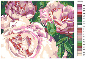 Картина по номерам Розовые цветы 40 x 50 | ELLU19 | SLAVINA, фото 2
