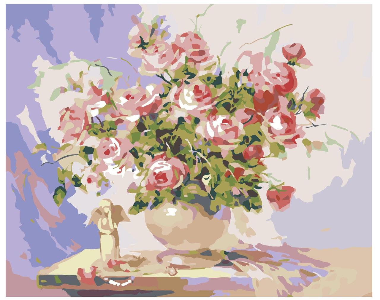 Картина по номерам Розы на столе 40 x 50 | F12 | SLAVINA - фото 1 - id-p196789691