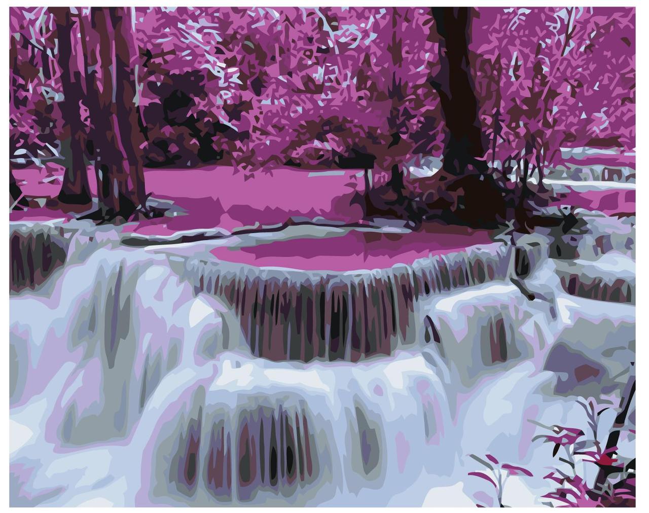 Картина по номерам Розовый водопад 40 x 50 | KTMK-86441 | SLAVINA - фото 1 - id-p196790691