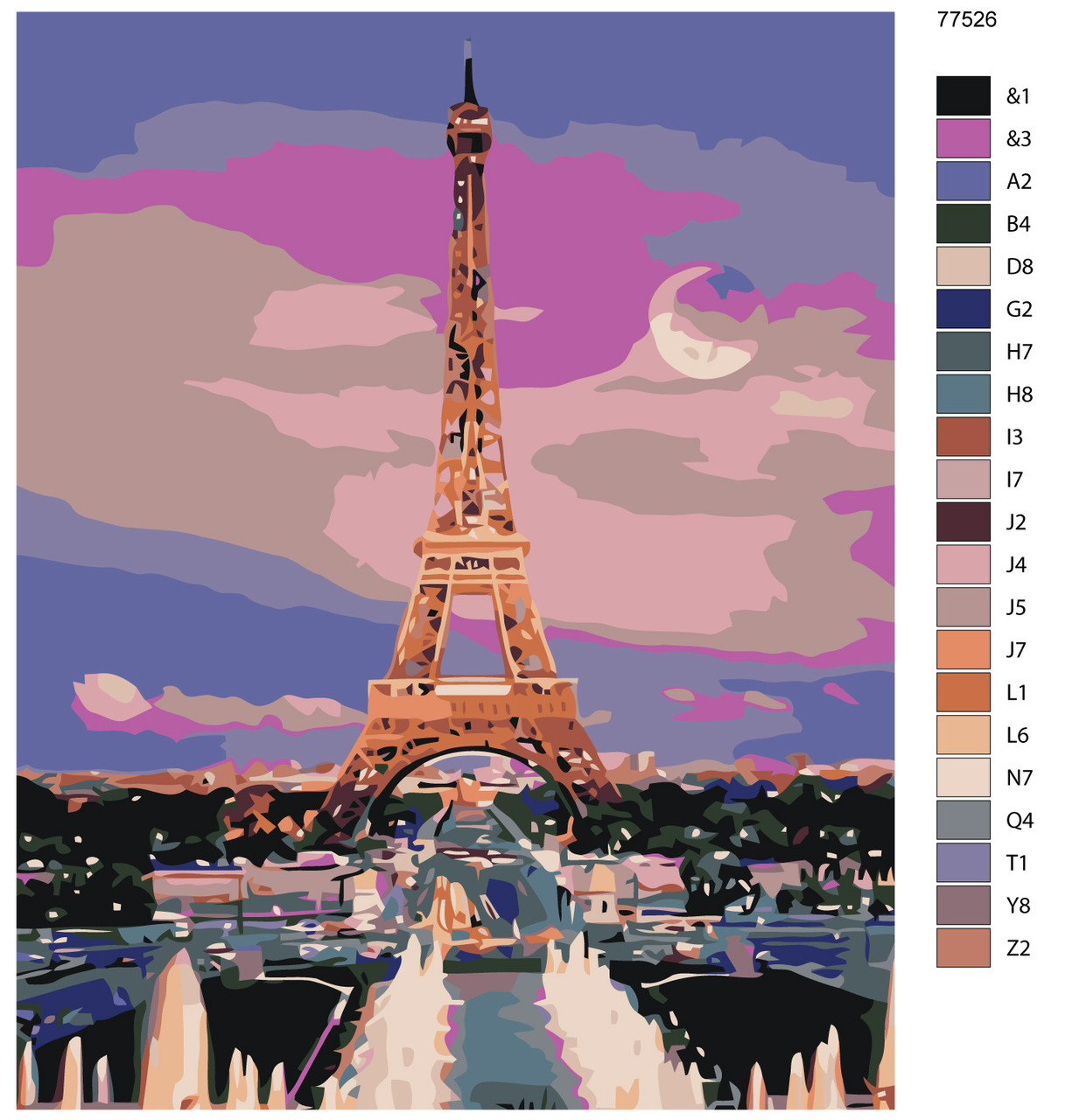 Картина по номерам Полночь в Париже 40 x 50 | KTMK-77526 | SLAVINA - фото 2 - id-p196790698