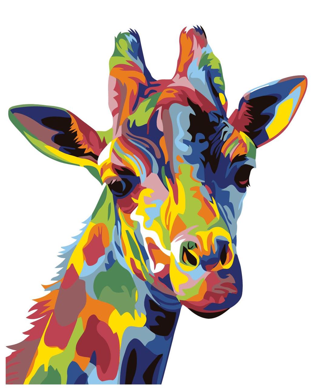 Картина по номерам Разноцветный жираф 40 x 50 | KTMK-50677 | SLAVINA - фото 1 - id-p196790714