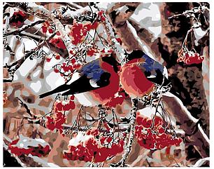 Картина по номерам Снегири на рябине 40 x 50 | KTMK-32153 | SLAVINA, фото 2