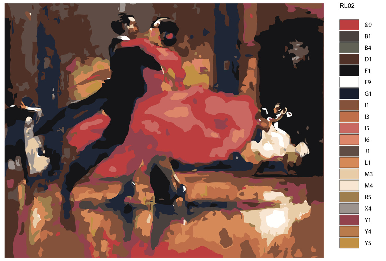 Картина по номерам Страстный танец Раймонд Лич 40 x 50 | RL02 | SLAVINA - фото 2 - id-p196789743