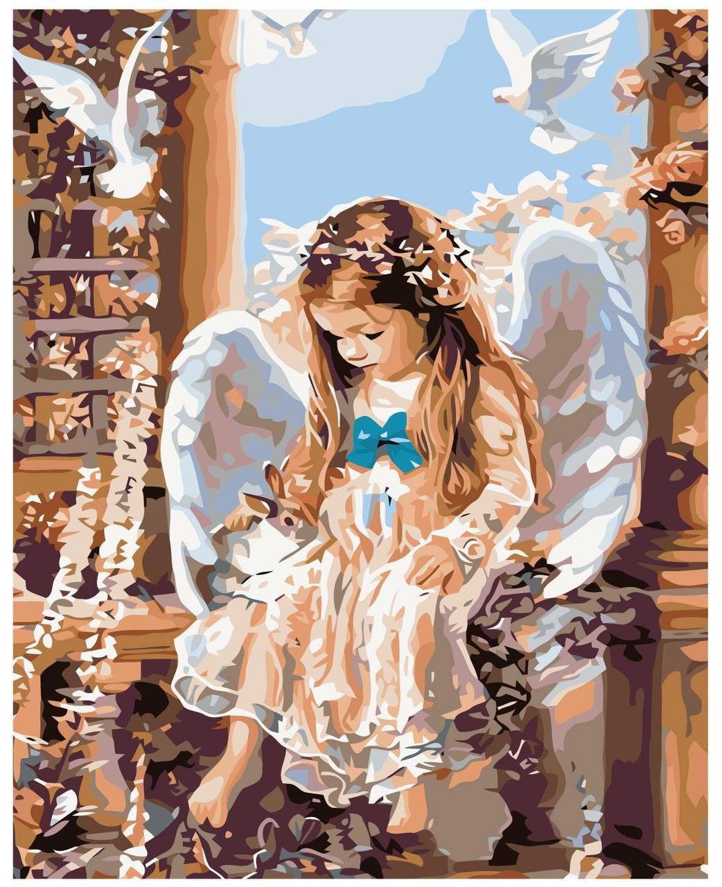 Картина по номерам Ангел с кроликом 40 x 50 | KTMK-50687 | SLAVINA