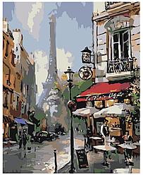 Картина по номерам Улицы Парижа Брент Хейтон 40 x 50 | BH11 | SLAVINA