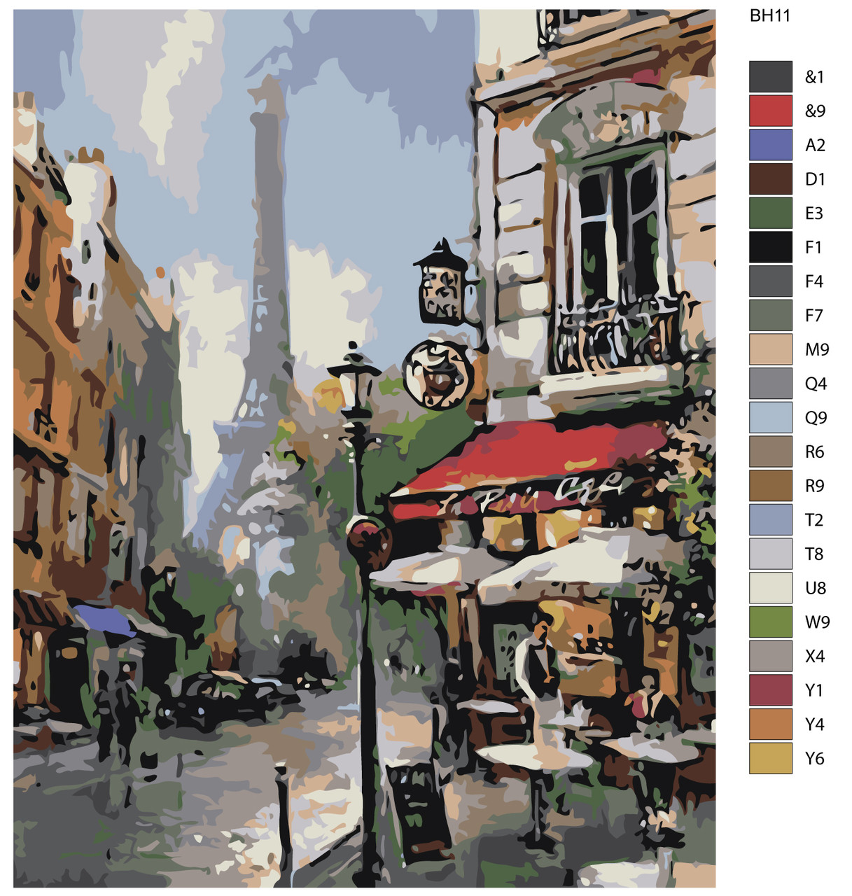 Картина по номерам Улицы Парижа Брент Хейтон 40 x 50 | BH11 | SLAVINA - фото 2 - id-p196789775
