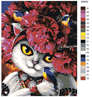Картина по номерам Цветущая кошка 40 x 50 | ANNA-1006022 | SLAVINA, фото 2