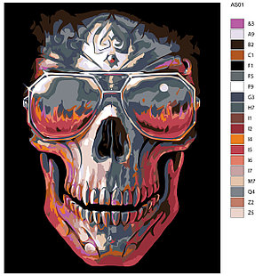 Картина по номерам Череп 40 x 50 | AS01 | SLAVINA, фото 2