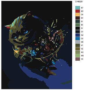Картина по номерам Чеширский кот 40 x 50 | Z-AB228 | SLAVINA, фото 2