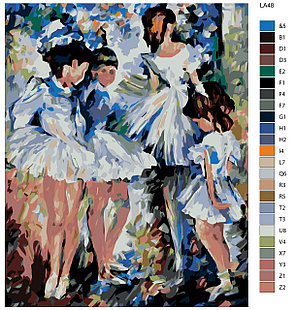 Картина по номерам Юные балерины Леонид Афремов 40 x 50 | LA48 | SLAVINA, фото 2