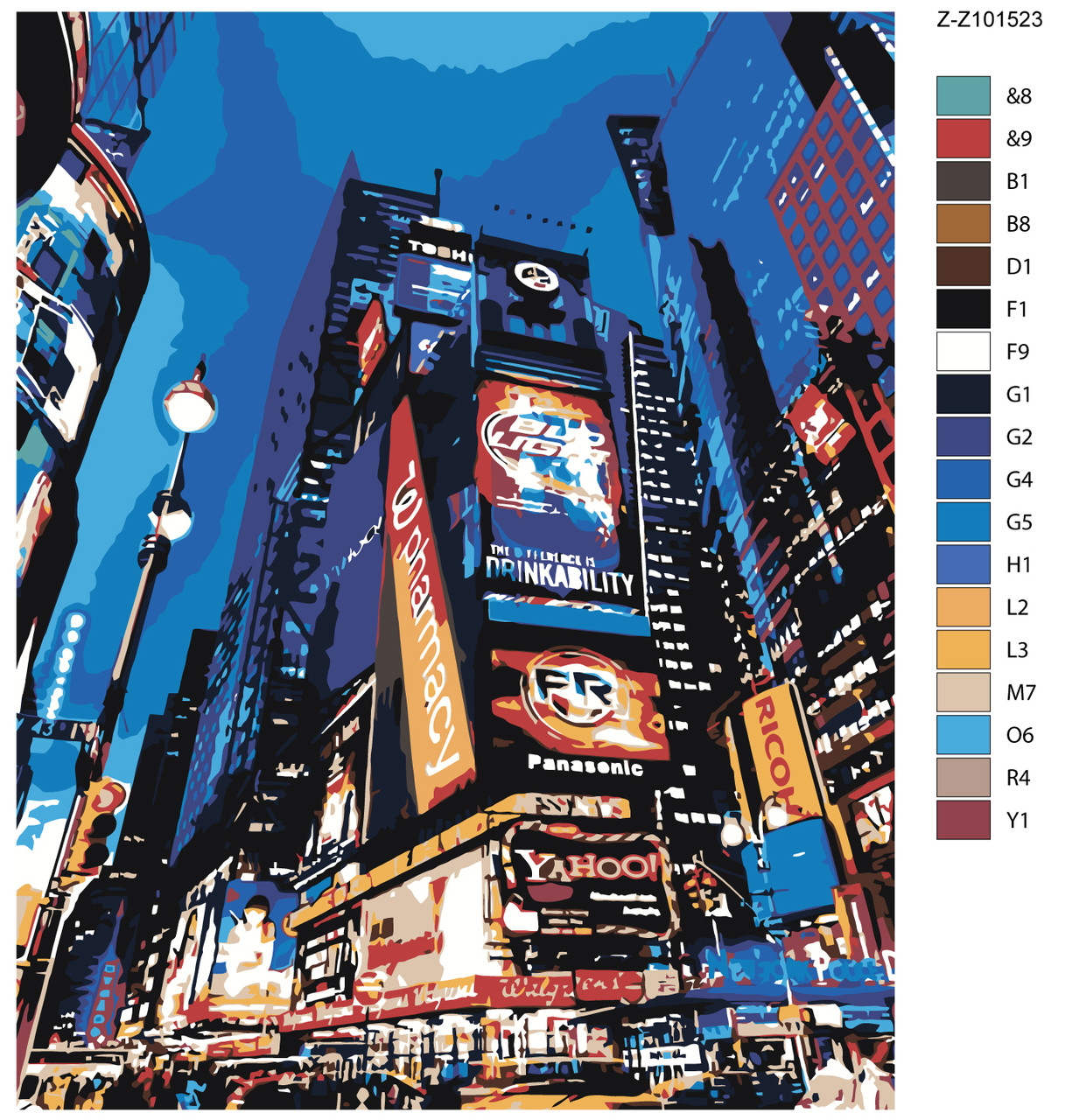 Картина по номерам Таймс сквер, Нью-Йорк 40 x 50 | Z-Z101523 | SLAVINA - фото 2 - id-p196789828