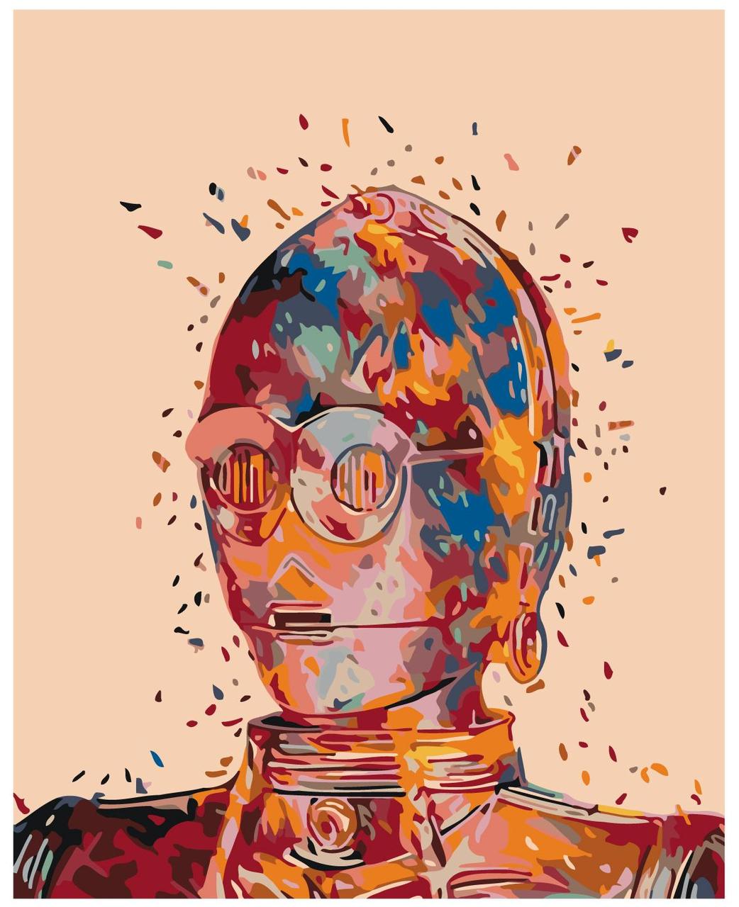 Картина по номерам Робот С-3PO. Звездные войны 40 x 50 | KTMK-95317 | SLAVINA - фото 1 - id-p196790838