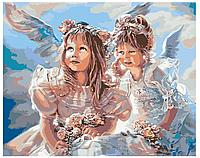 Картина по номерам Девочки ангелы 40 x 50 | KTMK-03112 | SLAVINA