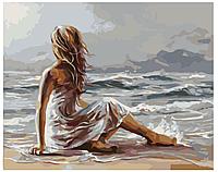 Картина по номерам Девушка и море 40 x 50 | KTMK-03135 | SLAVINA