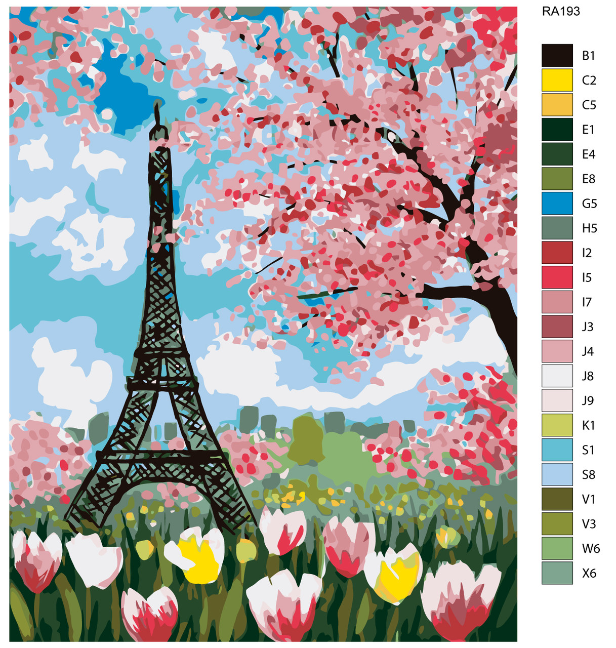 Картина по номерам Весна в Париже 40 x 50 | RA193 | SLAVINA - фото 2 - id-p196789843