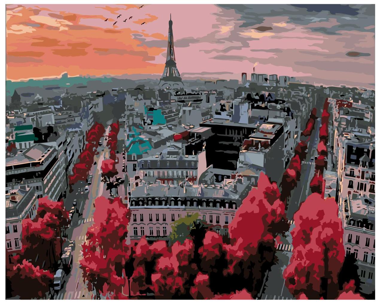 Картина по номерам Вид на Париж 40 x 50 | GP07 | SLAVINA - фото 1 - id-p196789849