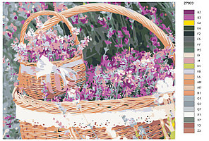 Картина по номерам Корзина с цветами 40 x 50 | KTMK-27903 | SLAVINA, фото 2