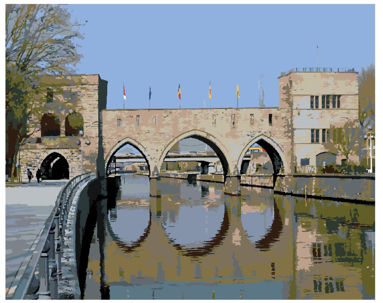 Картина по номерам Мост Понт де Трус. Бельгия 40 x 50 | Z101100257 | SLAVINA - фото 1 - id-p196789854
