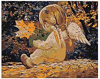 Картина по номерам Ангел с кленовым листом 40 x 50 | RA291 | SLAVINA