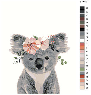 Картина по номерам Очаровательная коала 40 x 50 | Z-NA170 | SLAVINA, фото 2