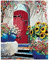Картина по номерам Цветы у двери 40 x 50 | RA220 | SLAVINA