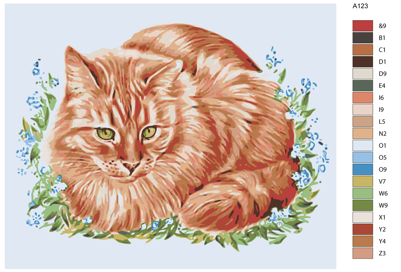 Картина по номерам Рыжий кот 40 x 50 | A123 | SLAVINA - фото 2 - id-p196789925