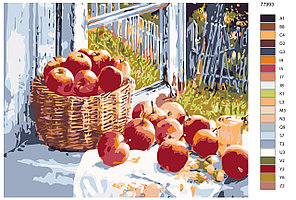 Картина по номерам Корзина яблок 40 x 50 | KTMK-77993 | SLAVINA, фото 2