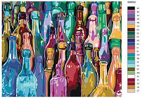 Картина по номерам Бутылки. Абстракция 40 x 50 | KTMK-006953 | SLAVINA, фото 2