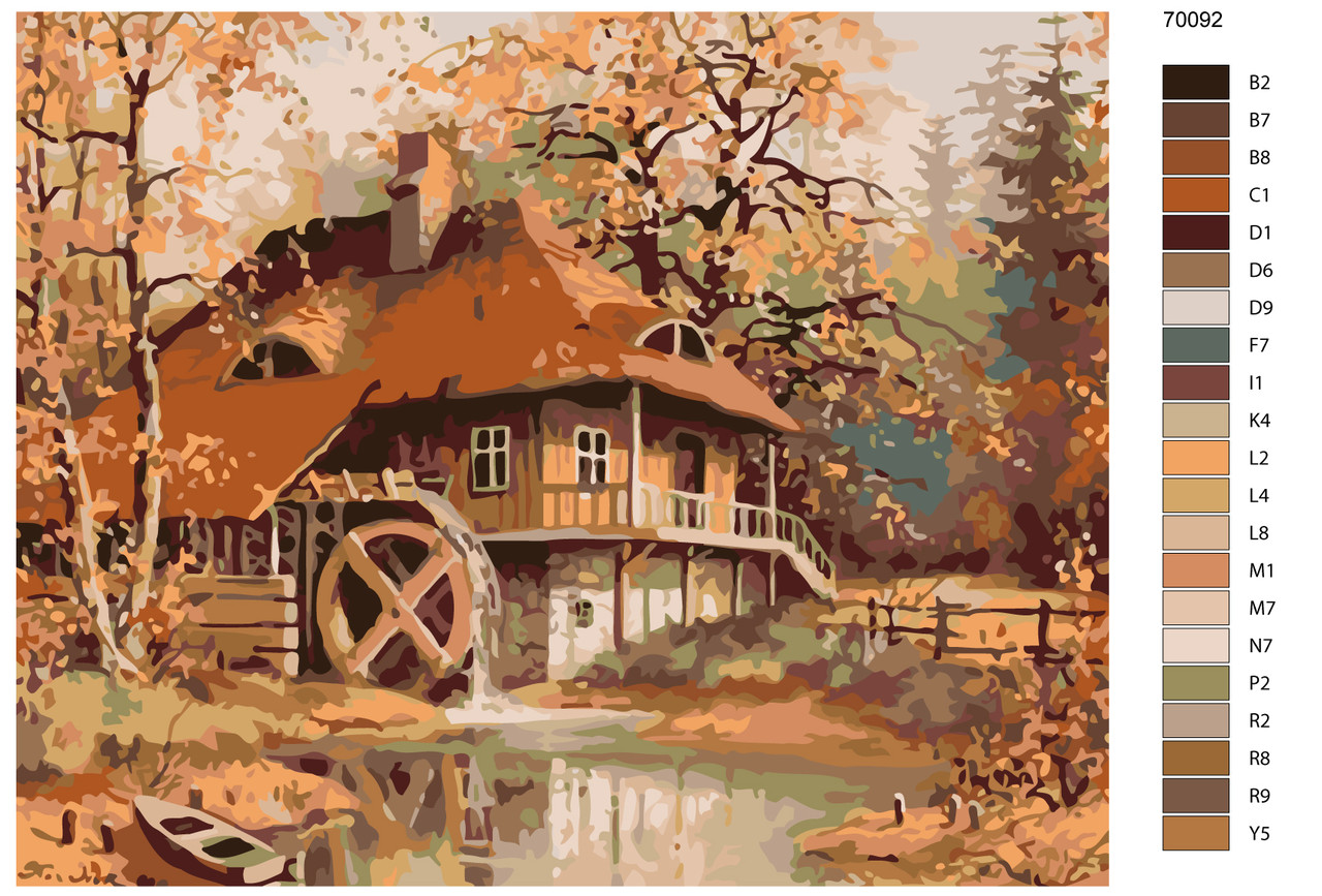 Картина по номерам Дом в лесу 40 x 50 | KTMK-70092 | SLAVINA - фото 2 - id-p196790945