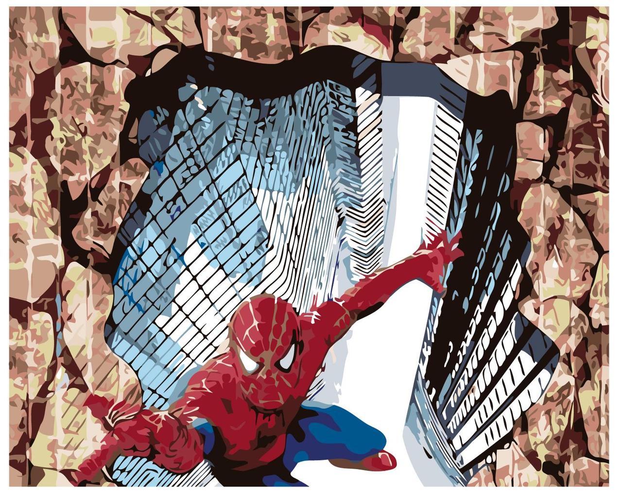Картина по номерам Человек-паук 40 x 50 | KTMK-98508 | SLAVINA - фото 1 - id-p196790972