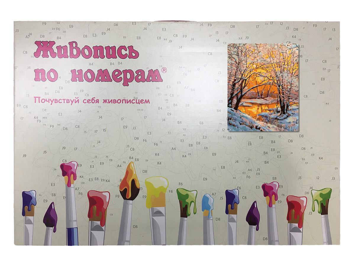 Картина по номерам Закат в зимнем лесу 40 x 50 | KTMK-13096 | SLAVINA - фото 3 - id-p196791013