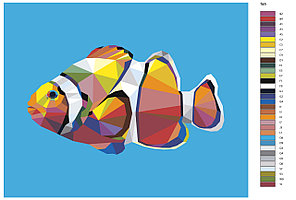 Картина по номерам Рыба-клоун. Геометрия 40 x 50 | PA185 | SLAVINA, фото 2
