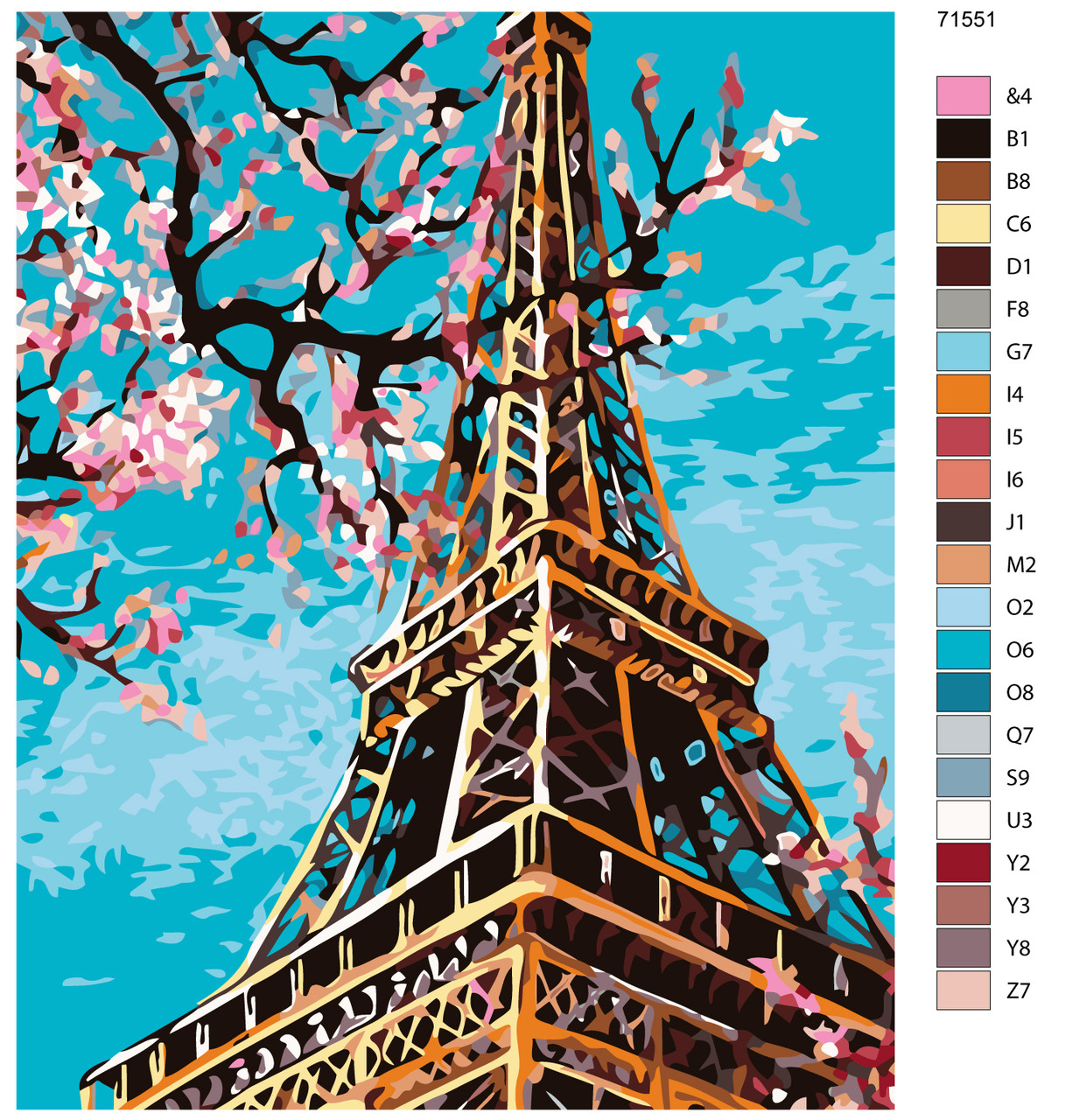 Картина по номерам Весна в Париже 40 x 50 | KTMK-71551 | SLAVINA - фото 2 - id-p196791019