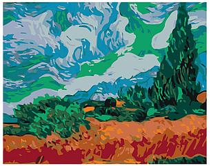 Картина по номерам Пшеничное поле с кипарисами. Ван Гог 40 x 50 | KTMK-69657 | SLAVINA, фото 2
