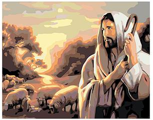 Картина по номерам Иисус - добрый пастырь 40 x 50 | KTMK-55960 | SLAVINA, фото 2