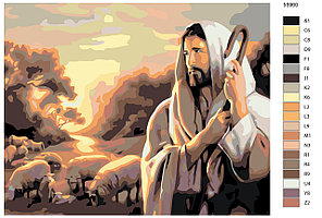 Картина по номерам Иисус - добрый пастырь 40 x 50 | KTMK-55960 | SLAVINA, фото 2