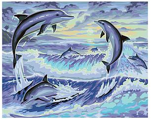 Картина по номерам Дельфины 40 x 50 | KTMK-36068 | SLAVINA, фото 2